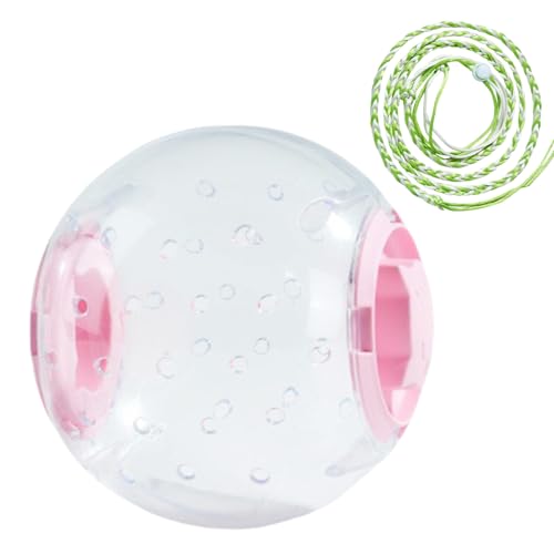 Zkydhbd Übungsspielzeug, kleine Haustier-Hamster, Laufkugel mit Leine, Übungsspielzeug, Haushaltslauf, Joggen, Spielzeug, Hamster, Laufen, 14 cm von Zkydhbd