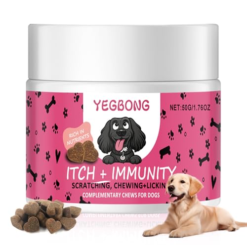 Hunde Leckerlis,Hundesnack Vitamine, Multivitamin Komplex für Hunde,Hund täglichen Ergänzung,gegen Juckreiz im Leckerliformat,gesunde Haut & glänzendes Fell,Dog Treats zur Belohnung oder Training von Znnhnn