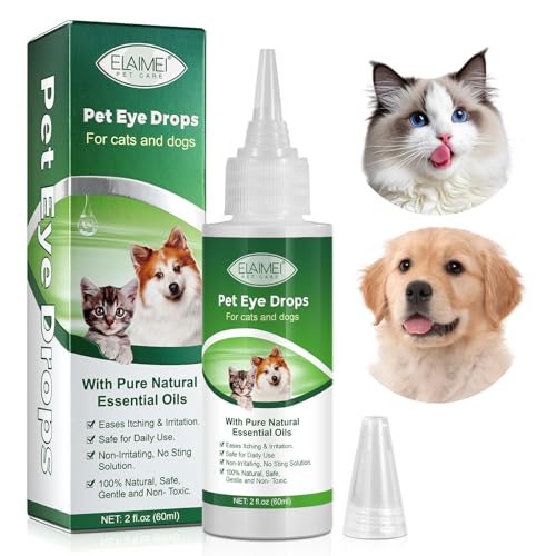 Znnhnn Augenpflege-Tropfen für Hunde und Katzen 60 ml,Gegen Juckreiz, Trockene Augen & Tränenflecken,Sanfte Pflege für empfindliche Augen Znnhnn Augenpflege-Tropfen für Hunde und Katzen 60 ml,Gegen Juckreiz, Trockene Augen & Tränenflecken,Sanfte Pflege für empfindliche Augen von Znnhnn