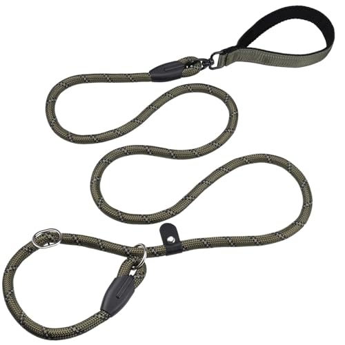Zocipro Retrieverleine Mit Zugstopp 200CM, Reflektierende Zugleine, Erziehungsleine, Hundeführleine, Weicher Gepolsterter Griff, Φ12mm für Große Hunde, Grün Zocipro Retrieverleine Mit Zugstopp 200CM, Reflektierende Zugleine, Erziehungsleine, Hundeführleine, Weicher Gepolsterter Griff, Φ12mm für Große Hunde, Grün von Zocipro