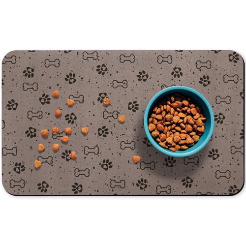Hundefuttermatten, saugfähige Wassernapf-Füttermatten, Haustier-Platzsets für Futter und Wasserflecken, 61 x 81,3 cm von Zoeeya