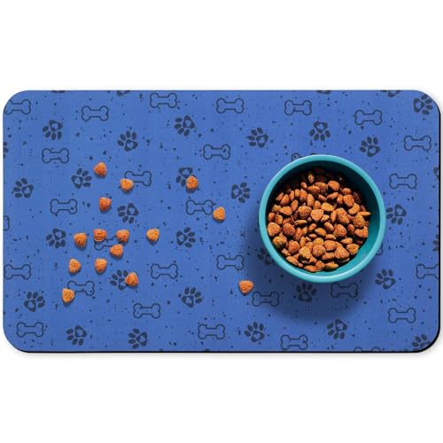 Hundefuttermatten, saugfähige Wassernapf-Futtermatten, Haustier-Platzsets für Futter und Wasserflecken, 30,5 x 50,8 cm von Zoeeya
