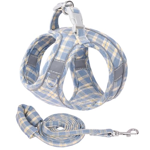Hundegeschirr Kleine Hunde, Katzengeschirr, kein Ziehen, verstellbares, Reflektierendes Step-in-Welpengeschirr mit Dicker, gepolsterter Weste für extra kleine/kleine mittelgroße Hunde (Green, XS) von Zoenif