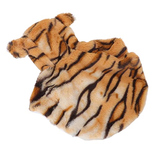 Hunde-Tiger-Kostüm, Hunde-Tiger-Cosplay-Kostüm, süßes warmes Hunde-Halloween-Tiger-Kostüm für kleine mittelgroße Hunde, Kätzchen, Kätzchen (L) von Zoeyilan
