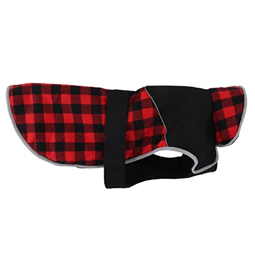 Hunde-Wintermantel, Hunde-Winterjacke, wasserdichter, reflektierender, Warmer Gitter-Hundemantel für kleine, mittelgroße und große Hunde (L) von Zoeyilan