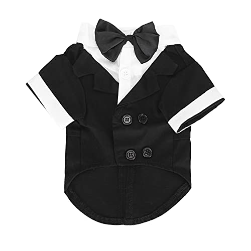 Zoeyilan Stilvolles Anzug-Fliege-Kostüm, formelle Hundekleidung, Hemd-Kostüm, Hochzeitskleidung, Party-Fliege-Anzug, Hundeprinz-Hochzeits-Fliege-Anzug für Hochzeit, Party, Veranstaltung, (L) von Zoeyilan
