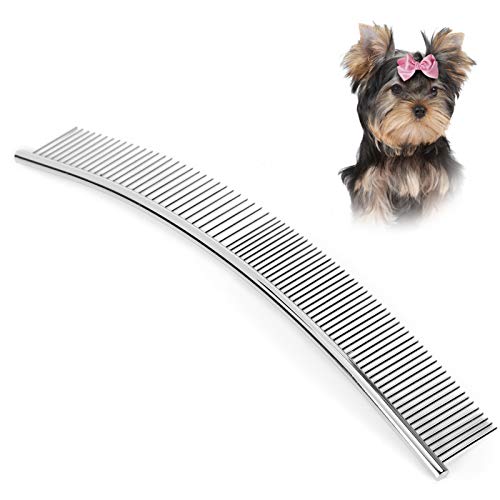 Zoeyilan Gebogener Hundekamm, Haustierkamm, Edelstahl-Tierhaarkamm, professionelle Haustierpflegewerkzeuge, Hundekamm, Katzenkamm zum Entfernen von Verfilzungen und Knoten Zoeyilan Gebogener Hundekamm, Haustierkamm, Edelstahl-Tierhaarkamm, professionelle Haustierpflegewerkzeuge, Hundekamm, Katzenkamm zum Entfernen von Verfilzungen und Knoten von Zoeyilan