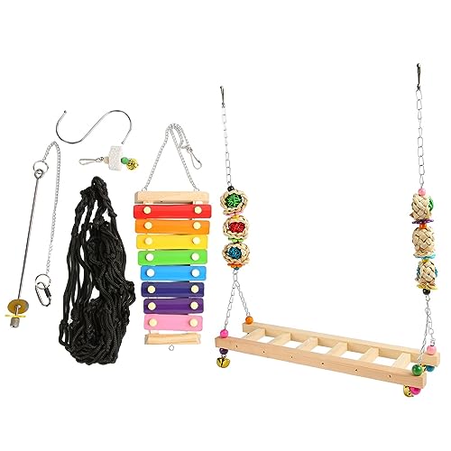 Zoeyilan Hühnerspielzeug, Hühnerschaukelspielzeug, Vogelpapageienschaukel-Kauspielzeugset mit Haken für Geflügelgehege, Hahn, Hühner, Küken, Haustierunterhaltung, Stressabbau für Vögel Zoeyilan Hühnerspielzeug, Hühnerschaukelspielzeug, Vogelpapageienschaukel-Kauspielzeugset mit Haken für Geflügelgehege, Hahn, Hühner, Küken, Haustierunterhaltung, Stressabbau für Vögel von Zoeyilan