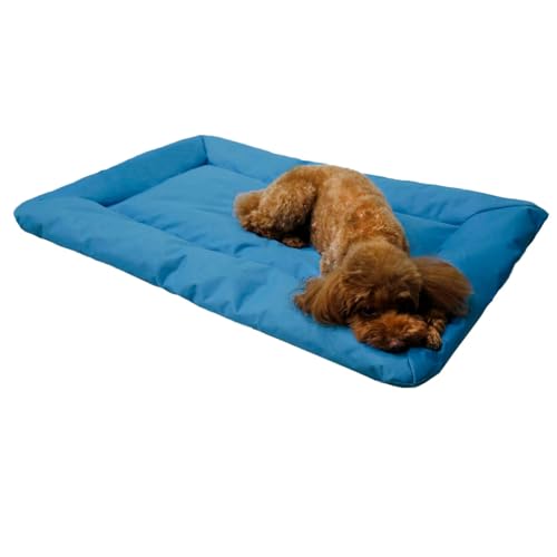 Zoeyilan Hundebett, tragbare Faltbare Hundekiste, weiche Haustier Zwingerbetten, orthopädische Toughrip -Welpenbettmatten, kleine Hundeschlafmatte für Heimreisehunde Käfig großer Jumbo (Blau) von Zoeyilan