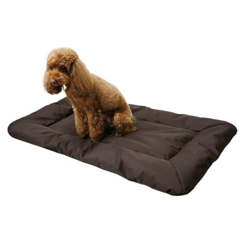Zoeyilan Hundebett, tragbare Faltbare Hundekiste, weiche Haustier Zwingerbetten, orthopädische Toughrip -Welpenbettmatten, kleine Hundeschlafmatte für Heimreisehunde Käfig großer Jumbo (Kaffee) von Zoeyilan
