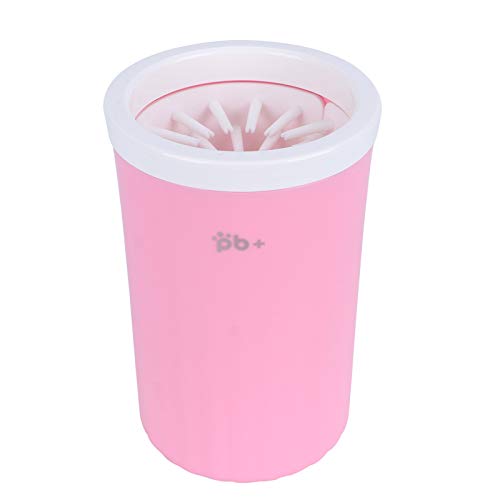 Zoeyilan Hundefußreiniger, tragbarer Waschbecher für Hunde, Haustierfußreiniger, tragbarer Hundefußwascher, einfach zu zerlegen und zu installieren für schlammige Füße (Rosa) von Zoeyilan