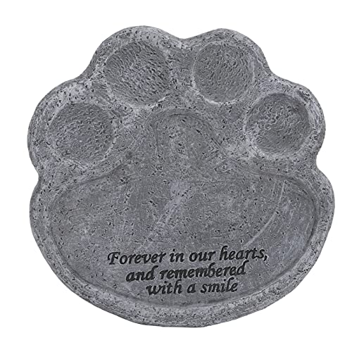 Zoeyilan Pet Paws Memorial Stone, Katze oder Hund Grabmarker, Haustier Garten Stein, Wetterfest Harz Haustier Gedenkstein Garten Stein für Garten Outdoor Hof von Zoeyilan