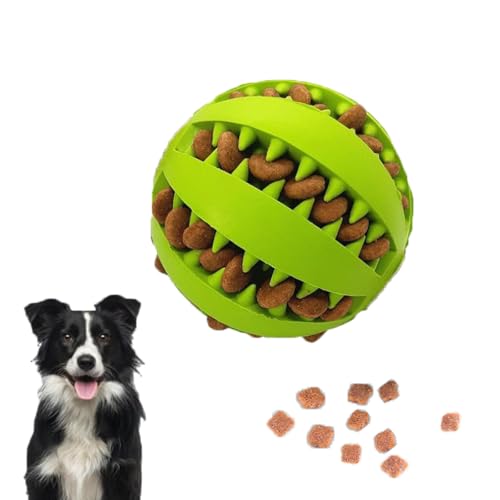 HEVIBK Futterball für Hunde ，Hundespielzeug Intelligenz Ball，Hundeball für Kleine Mittelgroße Große Hunde (Grün, 7cm) von Zohiky