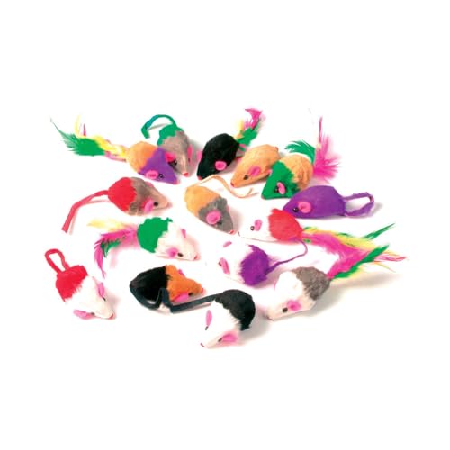 Zolux 24 Stück Plüsch Mäuse, 5 cm Hängematte/Heizungsliege für Katzen Zolux 24 Stück Plüsch Mäuse, 5 cm Hängematte/Heizungsliege für Katzen von Zolux