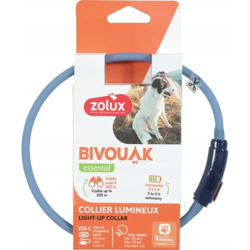 Zolux Bivouak LED-Hundehalsband, Blau, 40 cm, 20 cm, Marke: Zolux - EAN: 3336024667927 von Zolux