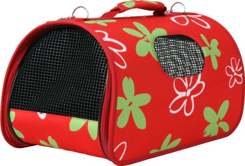 Zolux Flower Transportkörbchen für kleine Hunde/Katzen, Schwarz, Größe L von Zolux