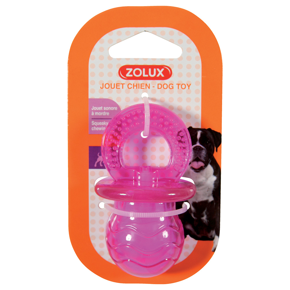Zolux Hundespielzeug Schnuller Pop, rosa - L 4,5 x B 4,5 x H 7,7 cm von Zolux