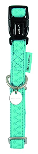 Zolux MAC Leder VERSTELLBARES Halsband 25 mm Türkis Zolux MAC Leder VERSTELLBARES Halsband 25 mm Türkis von Zolux