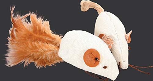 Zolux Maus auf Leinwand, 5 cm, Spielzeug für Katzen von Zolux