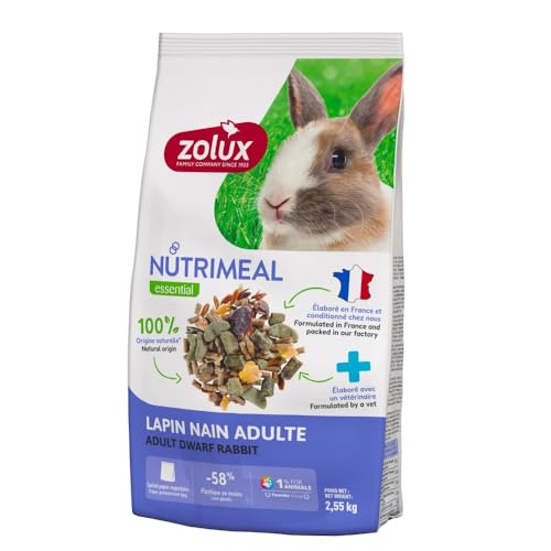 Zolux - Mischfutter für erwachsene Kaninchen (6 Monate und mehr), Beutel mit 2,55 kg von Zolux