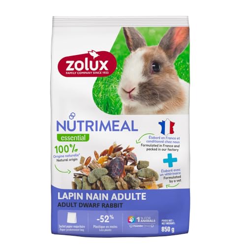 Zolux - Mischfutter für erwachsene Kaninchen (6 Monate und mehr), Beutel mit 850 g von Zolux