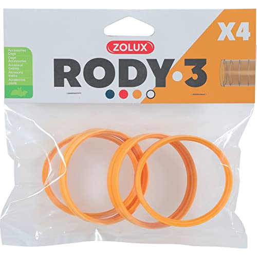 Zolux ZO-206032 – 4 Ringe für Rody-Rohr Farbe Banane Größe ø 6 cm für Nager – ZO-206032 von Zolux