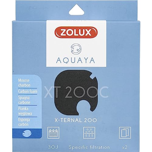 Zolux ZO-330243 Filter für XT-Tränenpumpe 200 C Schaumstoff Kohle 2 Stück von Zolux