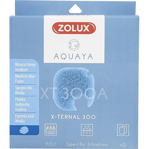 Zolux ZO-330247 Filter für XT-Tränenpumpe, 300 A, Schaumstoff, Blau, Medium, 2 Stück von Zolux