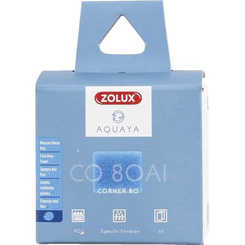 Zolux ZO-330251 Filter für Pumpe Corner 80 Al Schaumstoff, blau, fein, 1 Stück von Zolux