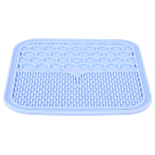 zolux Leckmatte L Silikon Saugnapf 30 x 30 cm blau für Hunde von Zolux