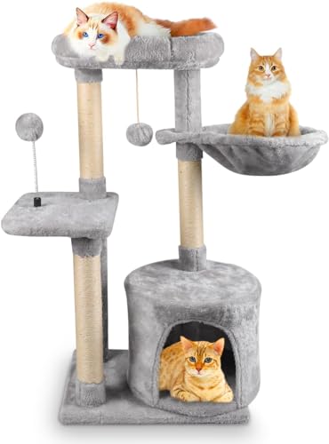 Kratzbaum, 86cm Kratzbaum Katzenkletterpfosten mit stabilem Rahmen, bequemer Sitzstange und katzenfreundlichem Spielzeug, mehrstöckige Konstruktion für Katzenerholung und Pflege Kratzbaum, 86cm Kratzbaum Katzenkletterpfosten mit stabilem Rahmen, bequemer Sitzstange und katzenfreundlichem Spielzeug, mehrstöckige Konstruktion für Katzenerholung und Pflege von ZonQoonz