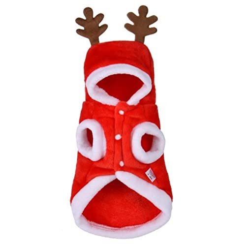 Zonster Weihnachtshundkleidung Winte Mantel Kleidung Santa Kostüm Hund Hund Weihnachtskleidung Nette Welpen Outfit Für Hund (XL) von PiniceCore