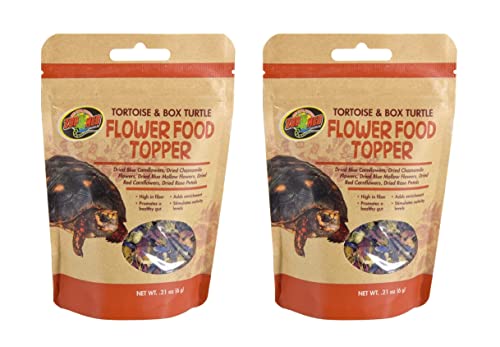(2 Pack) Zoo Med Flower Food Topper for Tortoise and Box Turtle 0.21 Ounce von Zoo Med