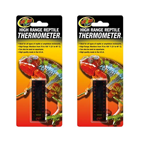 (2 Pack) ZooMed High Range Reptile Thermometer All Types Of Reptile Enclosures von Zoo Med