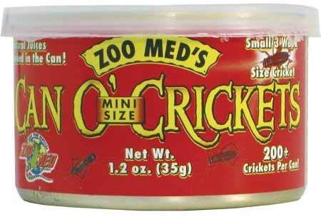 Zoo Med Can O' Crickets Mini Size Food for Reptile Fish Birds 1.2 ounce - 4 Pack von Zoo Med