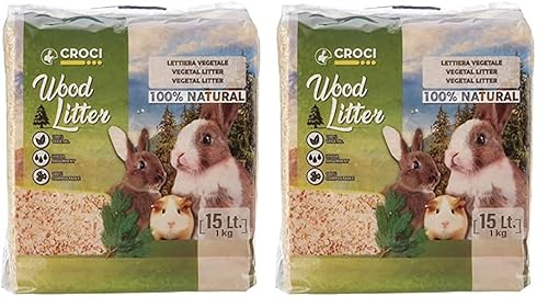 Croci Wood Litter - Pflanzliche Streu für Nagetiere auf Basis von Tannenspänen, 15 lt - 1 kg Format, natürlich und kompostierbar ohne chemische Produkte, super saugfähig, geruchshemmend Croci Wood Litter - Pflanzliche Streu für Nagetiere auf Basis von Tannenspänen, 15 lt - 1 kg Format, natürlich und kompostierbar ohne chemische Produkte, super saugfähig, geruchshemmend von Zoo Med