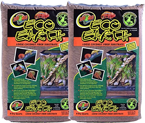 Zoo Med (2 Pack) Eco Earth Loose Coconut Fiber Substrate for Reptiles 8 quarts von Zoo Med