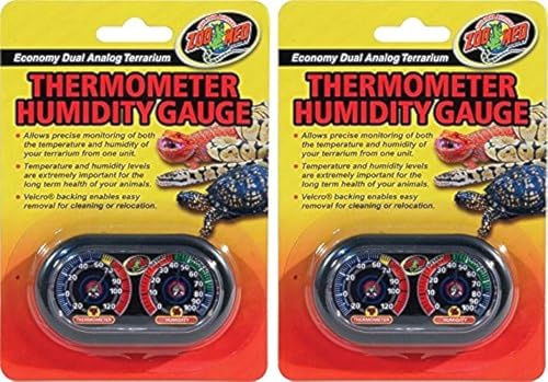 Zoo Med (2 Pack) Economy Dual Analog Terrarium Thermometer and Humidity Gauge von Zoo Med