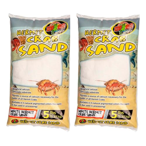 Zoo Med (2 Pack) White Hermit Crab Sand Natural Calcium Carbonate Substrate 5-lb von Zoo Med