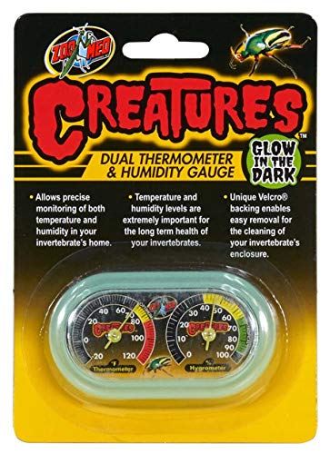 Zoo Med (3 Pack) Creatures Dual Thermometer & Humidity Gauge Glow In The Dark von Zoo Med