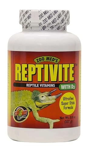 Zoo Med A36-8E Reptivite, 227 g, Nahrungsergänzungsmittel mit Vitamin D3 für Reptilien von Zoo Med