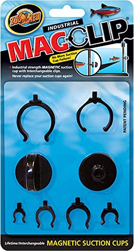 Zoo Med - Aquariumzubehör: Magnetische Suckermarken mit austauschbaren Clips - 2er Pack (Schwarz, Kunststoff, Fisch, Aquarium) von Zoo Med