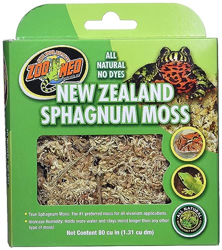 Zoo Med New Zealand Sphagnum Moss - Natürliches Terrariensubstrat für Landschildkröten und Reptilien, Sphagnum Moss, 1.3 L von Zoo Med
