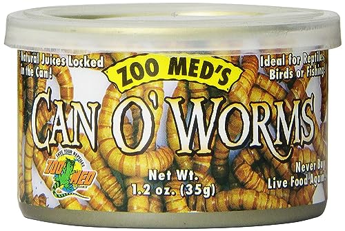 Zoo Med Can O' Worms 35g, 1er Pack Mehlwürmer für Reptilien, Amphibien und Vögel von Zoo Med