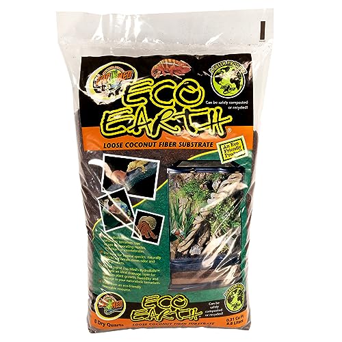 Zoo Med Eco Earth 8,8L Kokosnuss-Bodensubstrat - zur Erhöhung der Luftfeuchtigkeit im Terrarium von Zoo Med