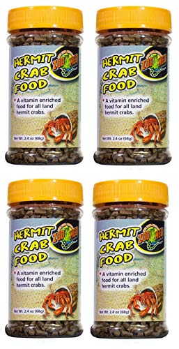 Zoo Med (4 Pack) Hermit Crab Food Vitamin Enriched for Land-Type Hermit 2.4oz von Zoo Med