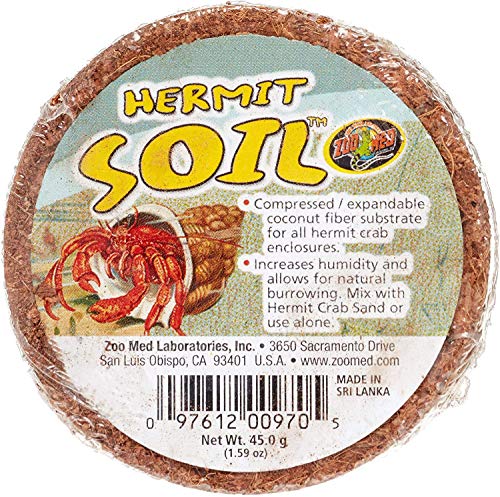 Zoo Med (2 Pack) Hermit Crab Soil Compressed/Expandable Coconut Fiber Substrate von Zoo Med