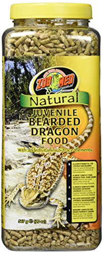 Zoo Med Natural Juvenile Bearded Dragen Food, Futterpellets für Bartagamen 567g, mit Vitaminen und Mineralien von Zoo Med
