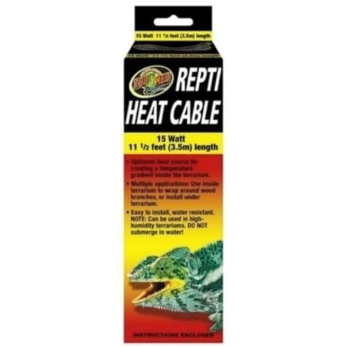 Zoo Med RHC-15E Repti Heat Cable, 15 W, 3.5 m Heizkabel, Wärmequelle im Terrarium von Zoo Med
