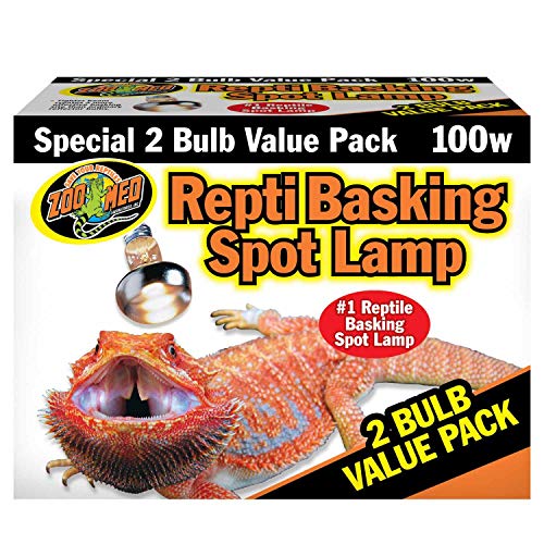 Zoo Med Repti Basking Spot Strahler für Wärme und Licht im Terrarium, Doppelpack 2x 100 W von Zoo Med